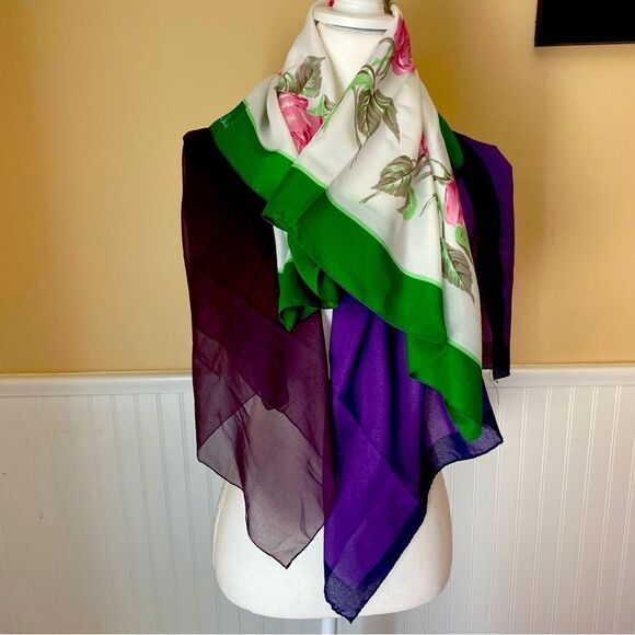 Vintage Scarf Scarves Lot 3 Three Signed - Picture 1 of 9